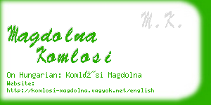 magdolna komlosi business card